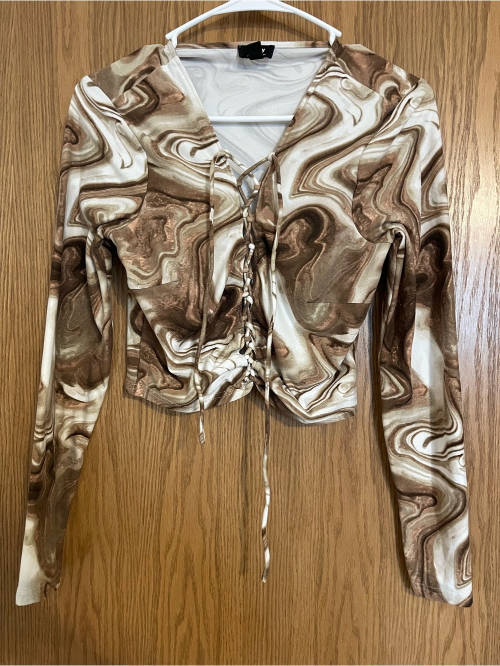 Women’s Cropped Lace Up Top Privy